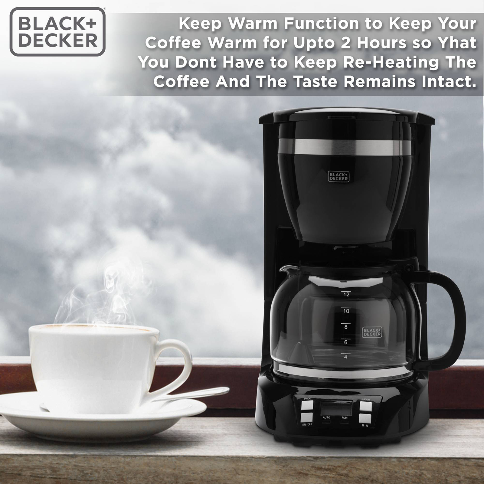 Buy BLACK DECKER BXCM1201IN 900 Watt 12 Cups Automatic Drip Coffee